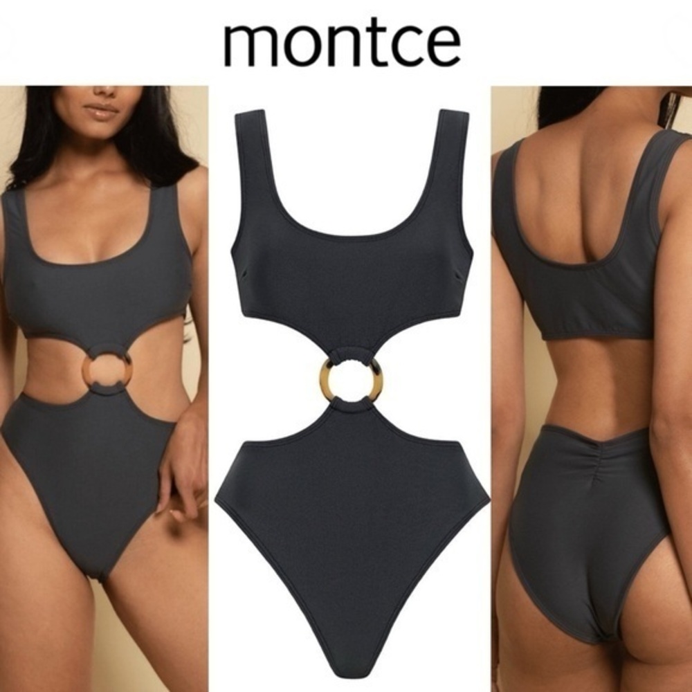 MONTCE Charcoal Ky One-Piece, Size Medium, $198